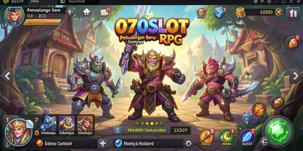 Tampilan gameplay seru dalam 070SLOT dengan aksi RPG yang mendebarkan.
