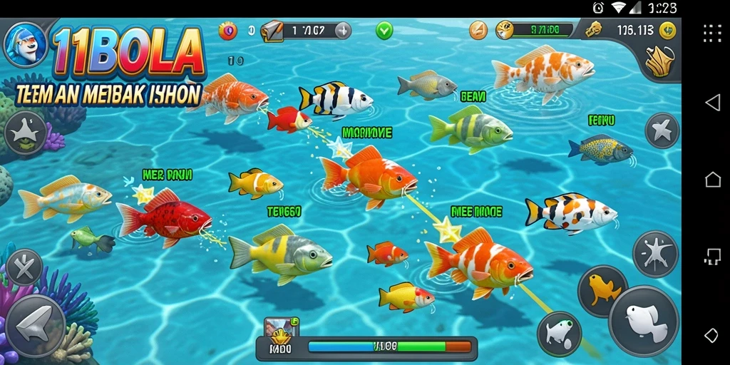 Tampilan menarik gameplay Tembak Ikan di 11BOLA.