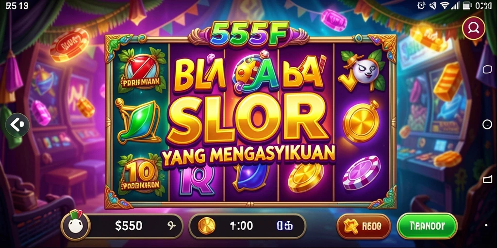 Tampilan gameplay slot di aplikasi 555F yang memukau.