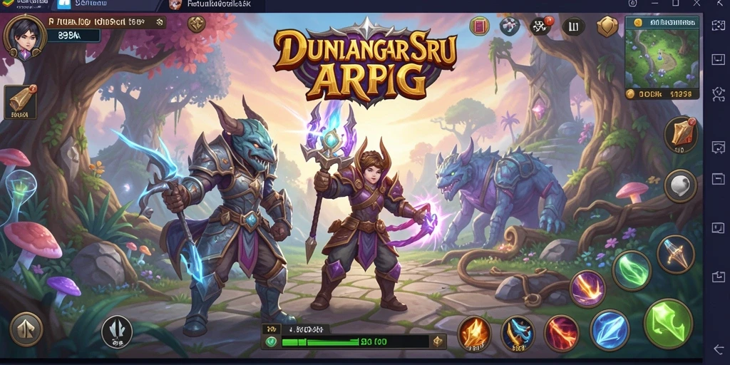 Tampilan epik gameplay ARPG 898A dengan pertarungan yang mendebarkan.