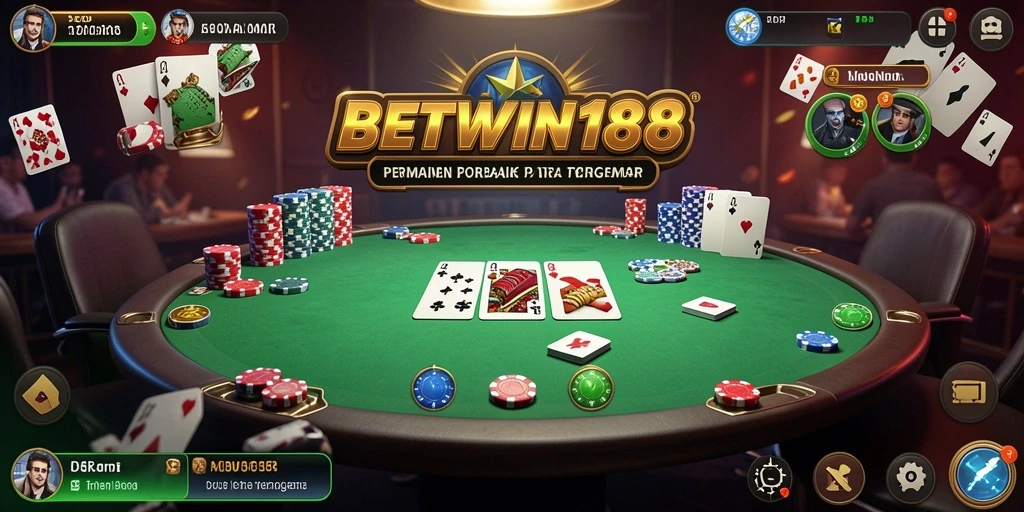 Tampilan gameplay poker yang menarik dan interaktif di BETWIN188.