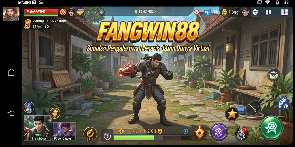 Screenshot gameplay FANGWIN88 yang menunjukkan dunia simulasi yang kaya.