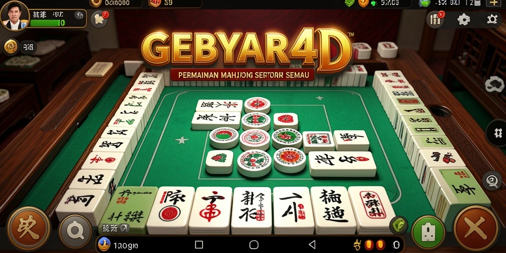 Tampilan antarmuka permainan Mahjong yang menarik di GEBYAR4D.