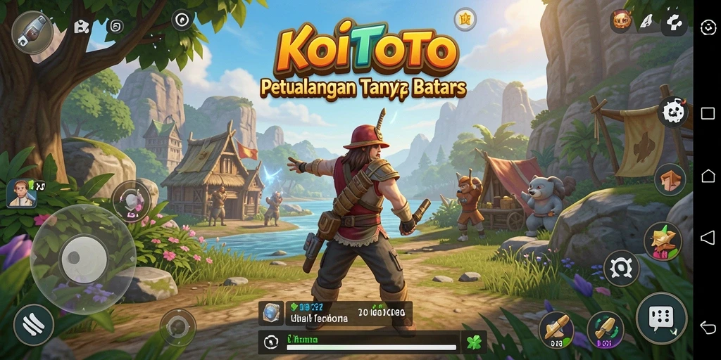 Screenshot KOITOTO menampilkan dunia terbuka yang luas dan penuh warna.