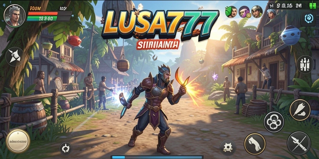 Screenshot gameplay LUSA777 yang menunjukkan interaksi karakter dalam simulasi.