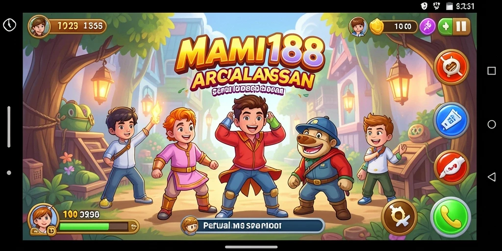 Screenshot utama MAMI188 menampilkan aksi seru dalam gameplay Arcade.