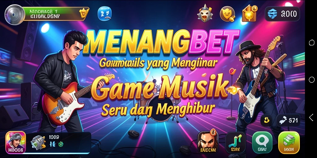 Tampilan gameplay MENANGBET dengan interaksi musik yang seru.