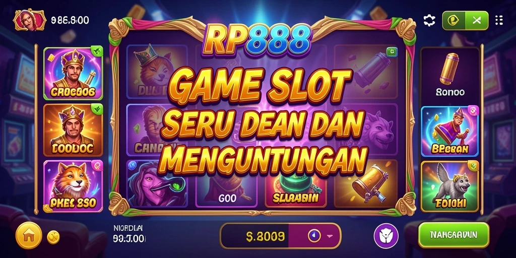 Screenshot utama RP888 menampilkan gameplay slot yang menarik dan menghibur.