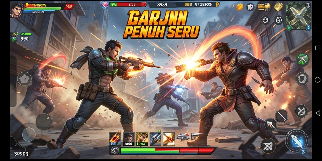Tampilan gameplay S9S9 yang penuh aksi dan seru.