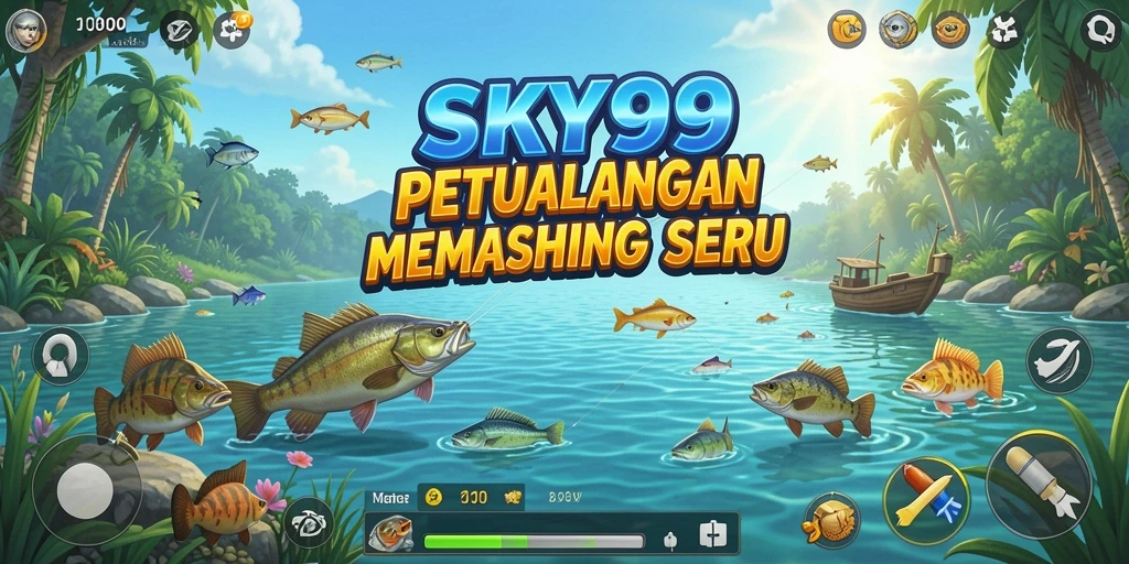 Tampilan gameplay <strong>SKY99</strong> yang seru saat menangkap ikan.