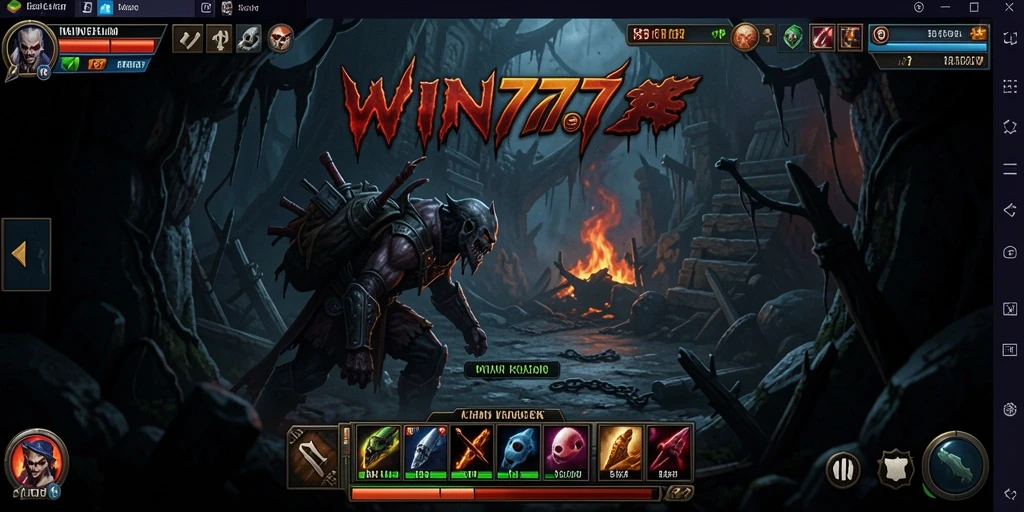 Screenshot gameplay WIN777 yang menampilkan suasana Horror yang mencekam.