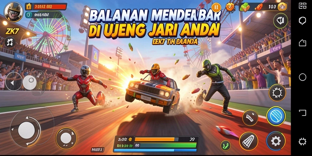 Gameplay balap yang menegangkan dan grafis menawan di ZK7.